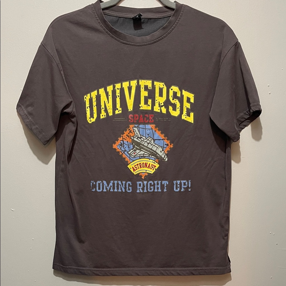 DAZY Universe Space Graphic T-Shirt - Gray Size M